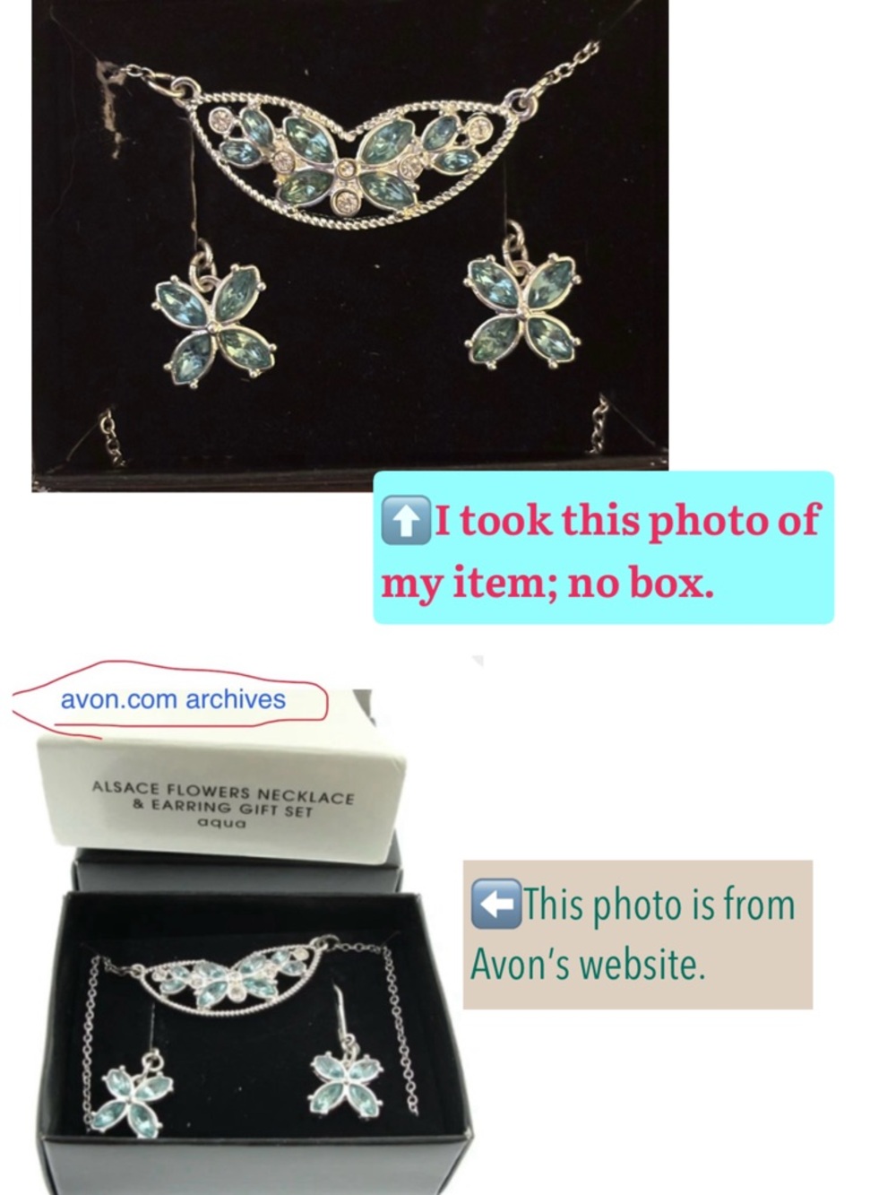 5 pairs of earrings, 1 bracelet, 1 necklace. See descriptions in details. - Picture 4 of 15